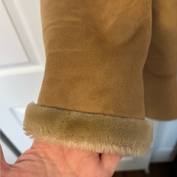 Vintage 90s Jones New York Faux Shearling Toggle Coat Penny Lane Boho Y2K Sherpa - Picture 6 of 13